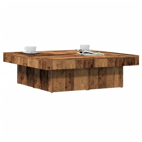 Coffee Table Old Wood 90x90x28 cm Engineered Wood vidaXL
