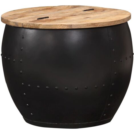 Coffee Table Round 53x43 cm Solid Mango Wood vidaXL