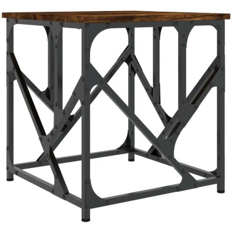 Coffee Table Smoked Oak 45x45x47.5 cm Engineered Wood vidaXL
