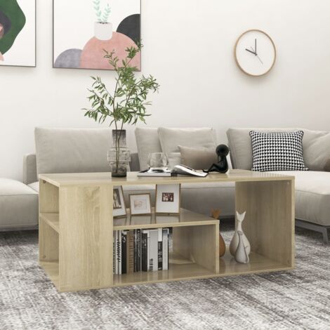 Coffee Table Sonoma Oak 100x50x40 cm Engineered Wood vidaXL