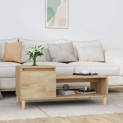 Coffee Table Sonoma Oak 100x50x45 cm Engineered Wood vidaXL