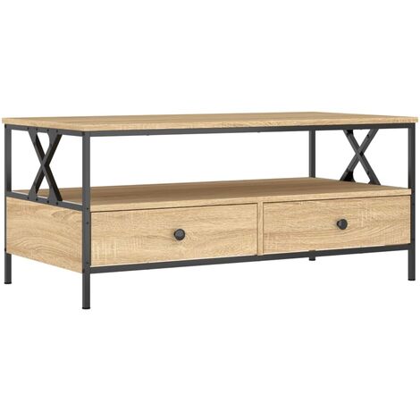 Coffee Table Sonoma Oak 100x51x45 cm Engineered Wood vidaXL