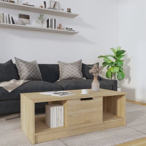 Coffee Table Sonoma Oak 102x50x36 cm Engineered Wood vidaXL