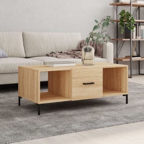 Coffee Table Sonoma Oak 102x50x40 cm Engineered Wood vidaXL