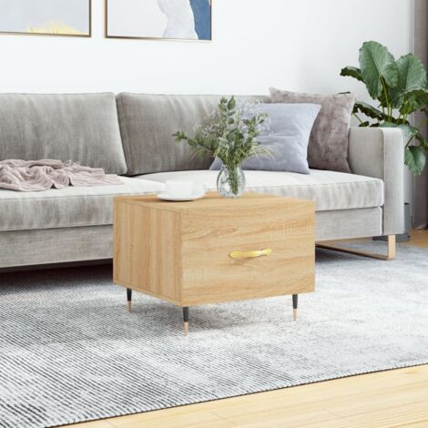 Coffee Table Sonoma Oak 50x50x40 cm Engineered Wood vidaXL