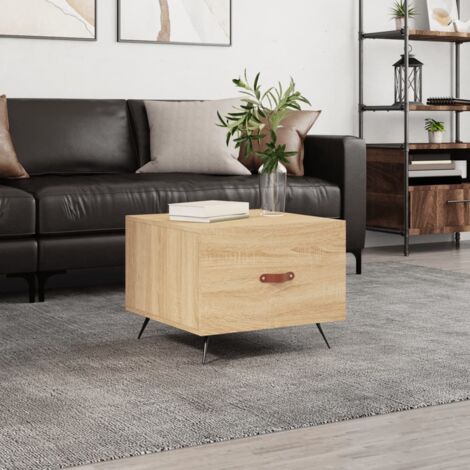 Coffee Table Sonoma Oak 50x50x40 cm Engineered Wood vidaXL