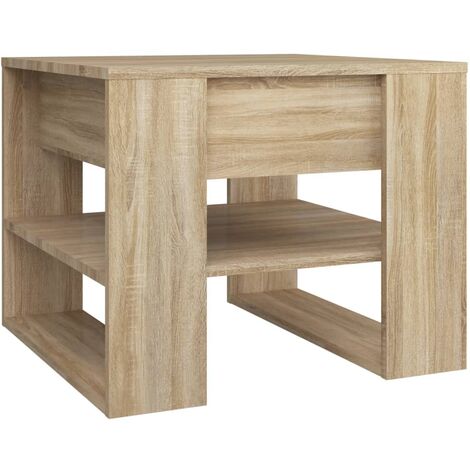 Coffee Table Sonoma Oak 55.5x55x45 cm Engineered Wood vidaXL