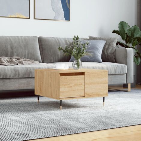 Coffee Table Sonoma Oak 55x55x36.5 cm Engineered Wood vidaXL
