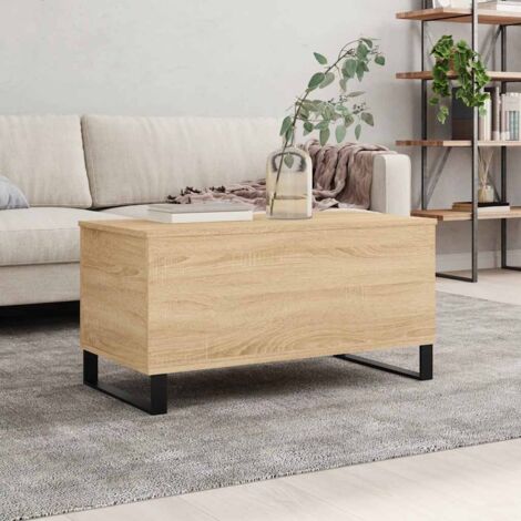 Coffee Table Sonoma Oak 90x44.5x45 cm Engineered Wood vidaXL