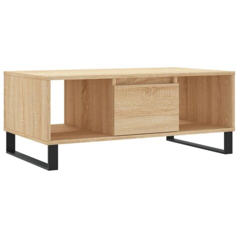 Coffee Table Sonoma Oak 90x50x36.5 cm Engineered Wood vidaXL