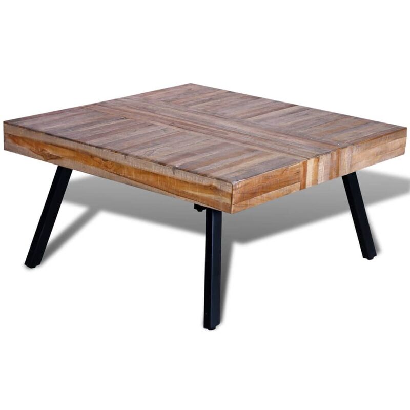 Coffee Table Square Reclaimed Teak Wood vidaXL