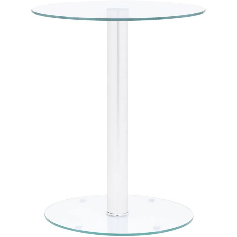 Coffee Table Transparent 40 Cm Tempered Glass Vidaxl