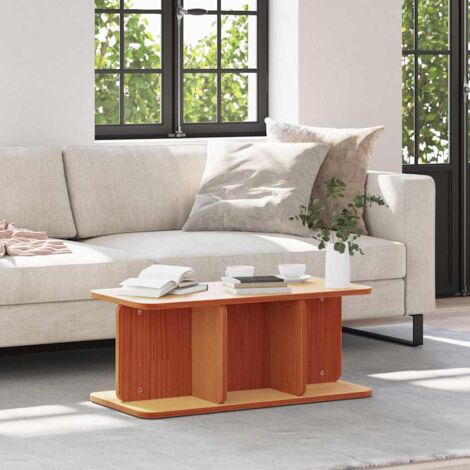 Coffee Table Wax brown 80 x 39.5 x 33.5 cm Solid pine wood vidaXL