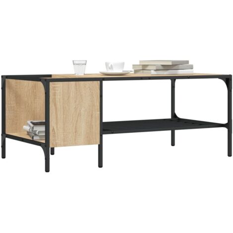 Coffee Table with Rack Sonoma Oak 100x51x40 cm Engineered Wood vidaXL