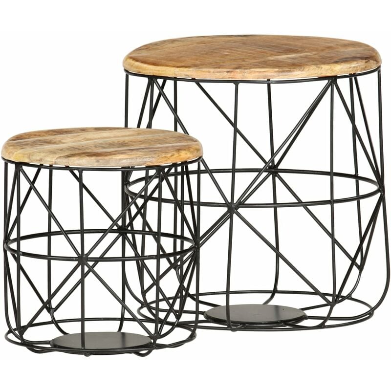 Vidaxl - Coffee Tables 2 pcs Solid Mango Wood