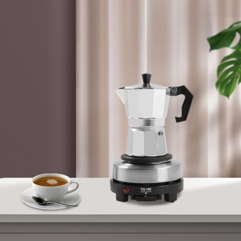 Coffee Urn 3 Tassen Elektrische Single Hot Plate Espressokocher Mokkakannen 500W