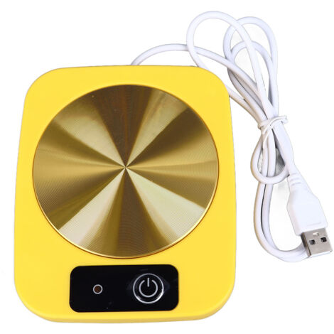 Coffee Warmer Smart Constant Temperature USB Powered Portable Mug Warmer for Office Travel Home Yellow