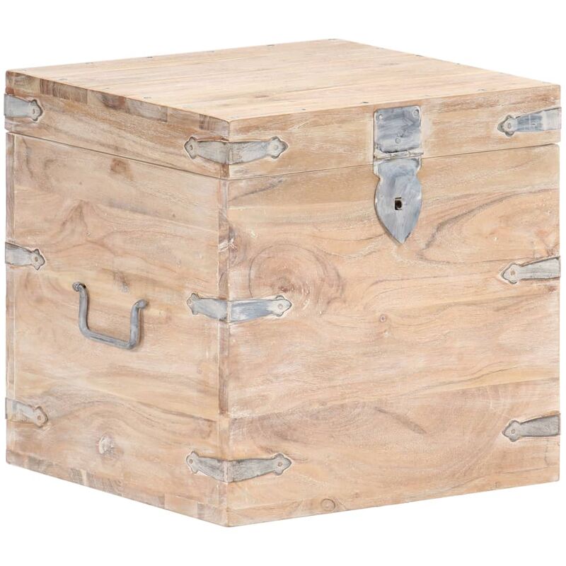 Coffre 40x40x40 cm Bois d'acacia solide Vidaxl