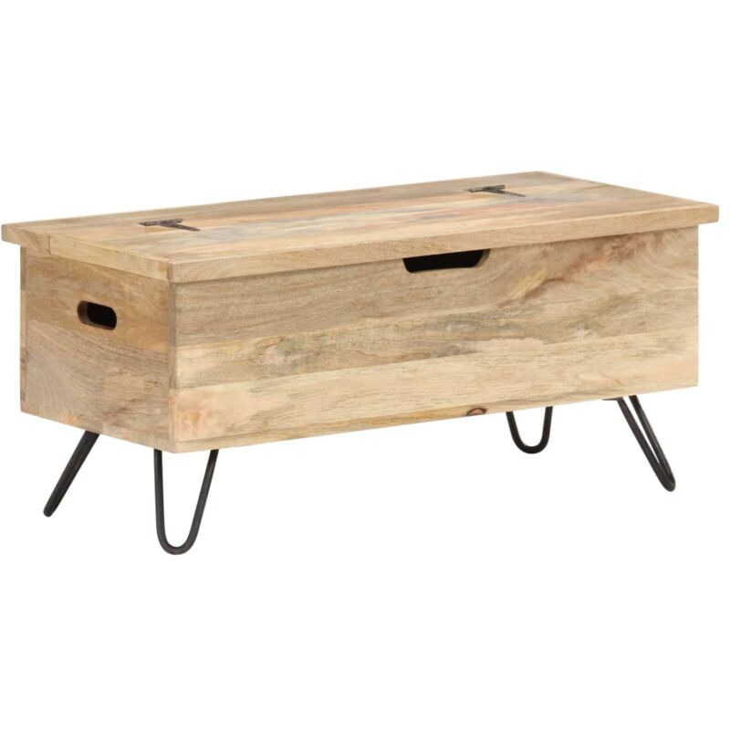 Coffre 90x40x45 cm Bois solide de manguier Vidaxl