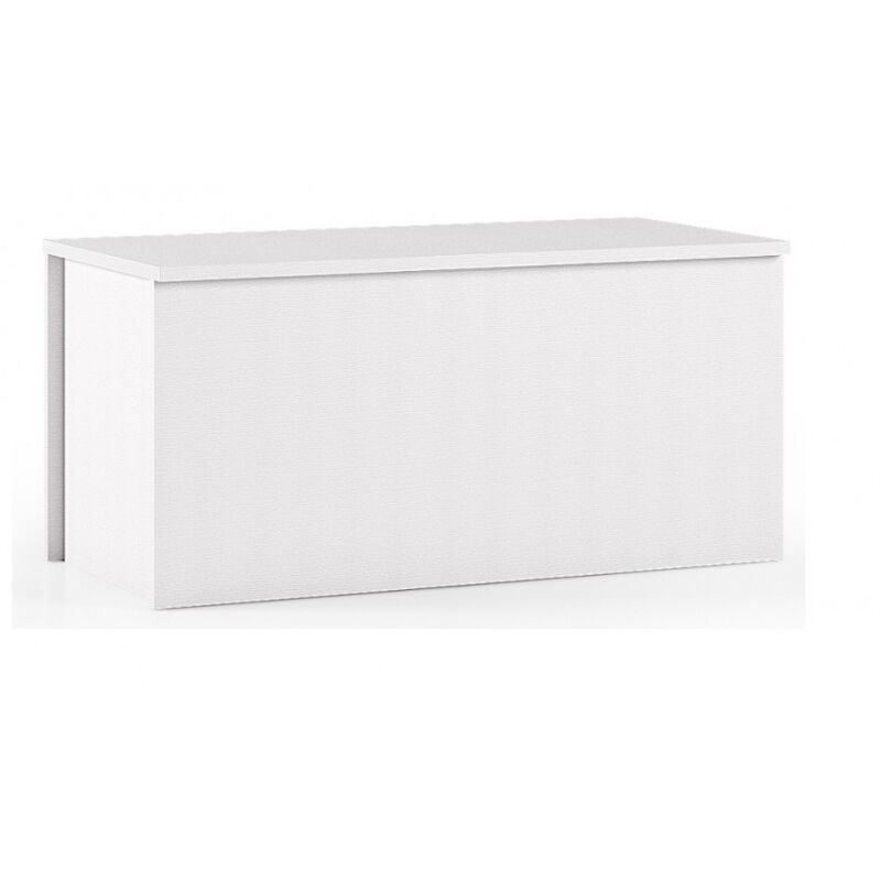 Coffre de rangement 90x45 cm blanc avec fermeture ralentie - Nantes