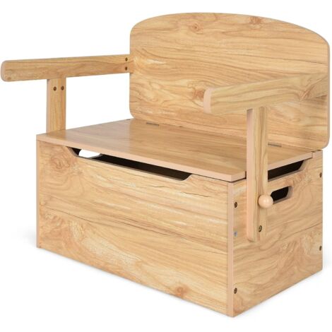 Coffre à jouets 3 en 1 pour enfants avec banc et table, ensemble table et chaises en bois avec coffre de rangement, style moderne, convient aux enfants de 3 à 7 ans (gris)