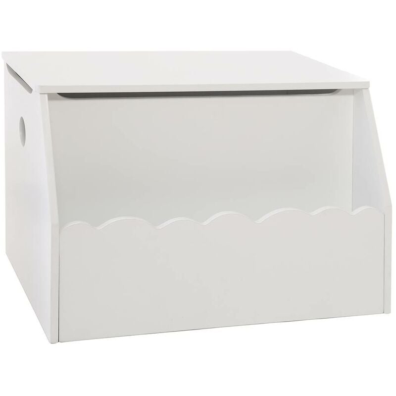 Coffre à jouets et bibliothèque enfant blanc 58x38cm Atmosphera créateur d'intérieur