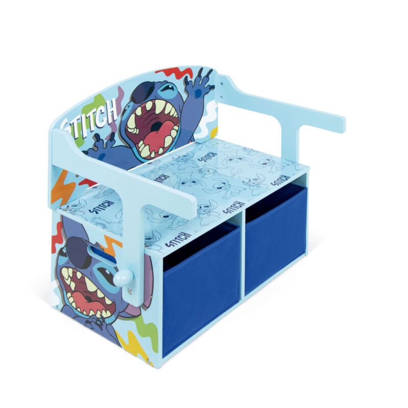 Coffre à Jouets, Banc et bureau 3 en 1 - Lilo & Stitch