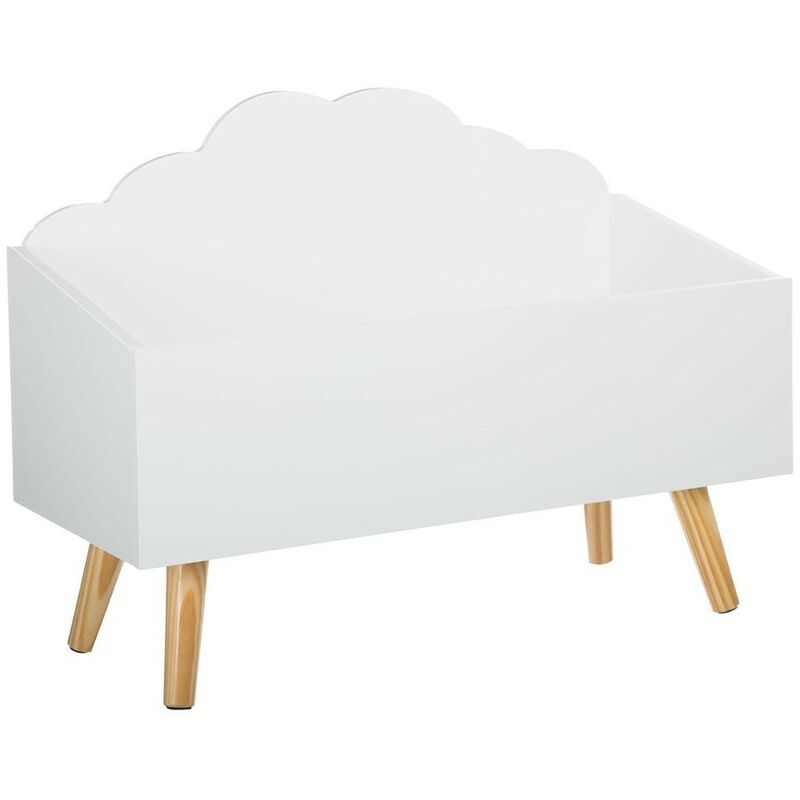 Atmosphera - Coffre à jouets en bois pour enfant nuage blanc. - Blanc