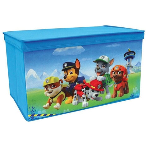 Coffre à jouets en tissu Pliable Pat'Patrouille bleu