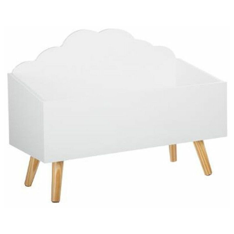 Ac-déco - Coffre de rangement nuage - L 58 cm x P 28 cm x H 45 cm - Blanc - Livraison gratuite - Blanc