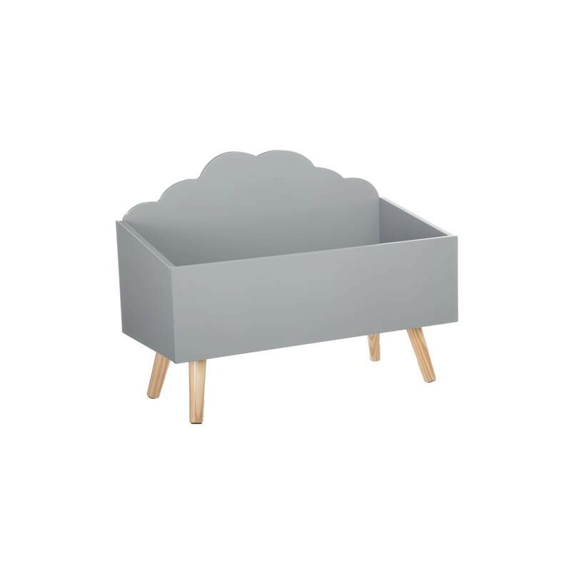 atmosphera - coffre à jouets en bois forme nuage gris for kids