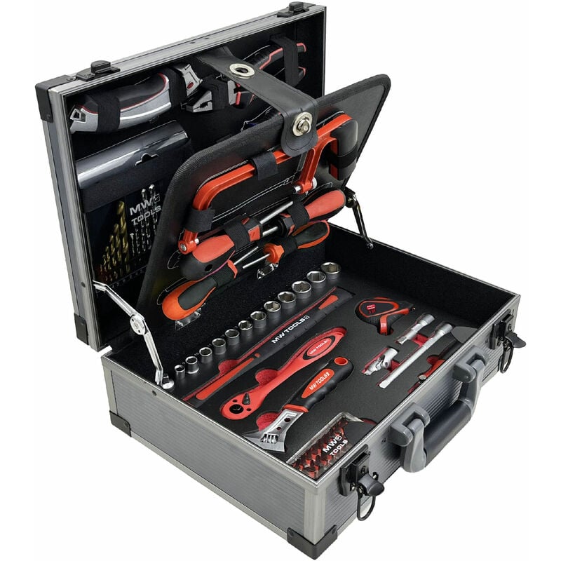 Coffret d'outils en aluminium complet 91 pièces Mw Tools BTK91A