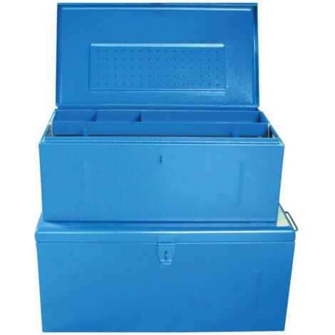 Coffre acier bleu 830x440x340mm (H)