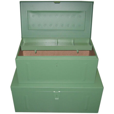 Coffre acier vert 690x360x310mm (H)