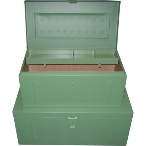 Coffre acier vert 910x530x430mm (H)