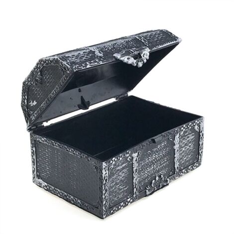 Coffre au Trésor Pirate pour Bijoux et Collection - Boîte de Rangement Déco Accessoire Fête Jeu