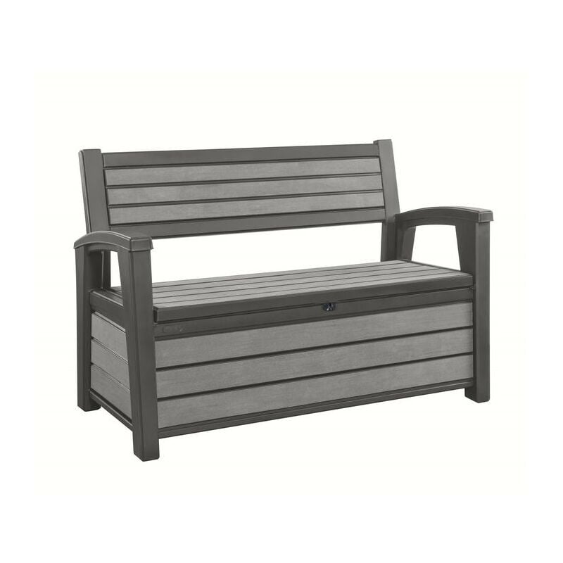 Commode en résine finition effet bois banc hudson Graphite 132,7x61,2xh.89 cm