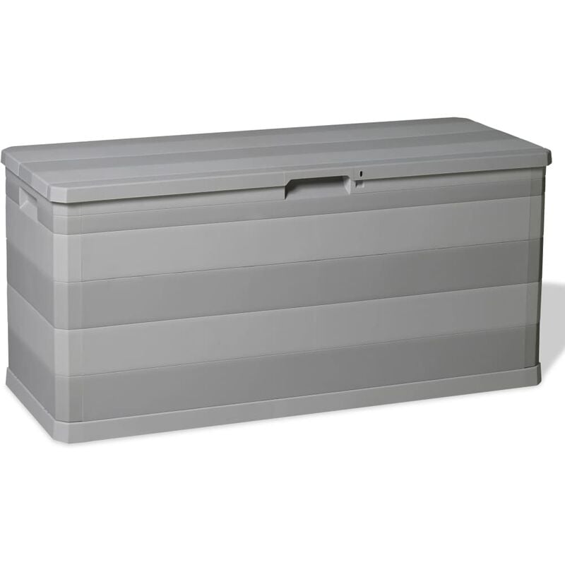 Helloshop26 - Coffre boîte meuble de jardin rangement 117 x 45 x 56 cm gris - Gris