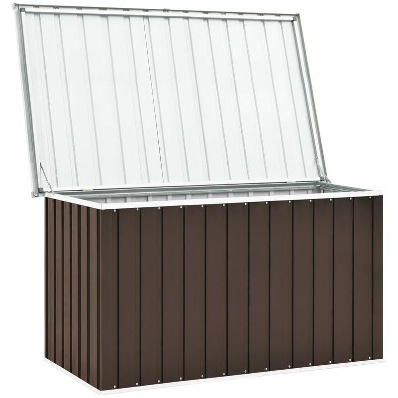 Coffre boîte meuble de jardin rangement 149 x 99 x 93 cm marron - Marron