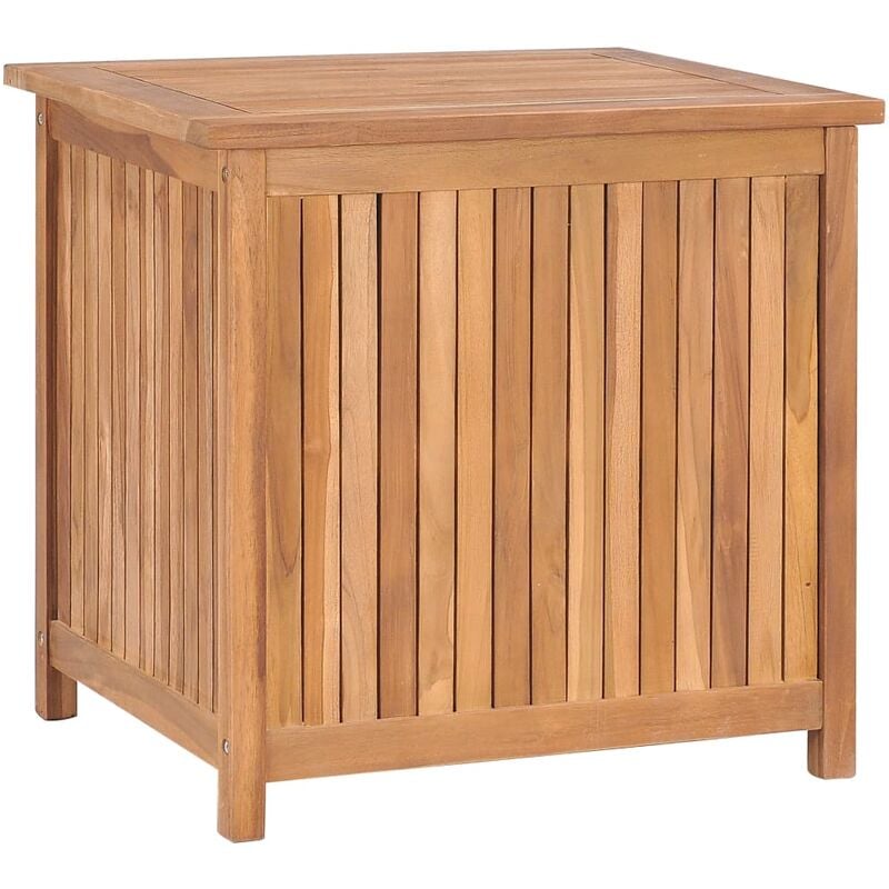 Helloshop26 - Coffre boîte meuble de jardin rangement 60 x 50 x 58 cm bois de teck solide - Bois