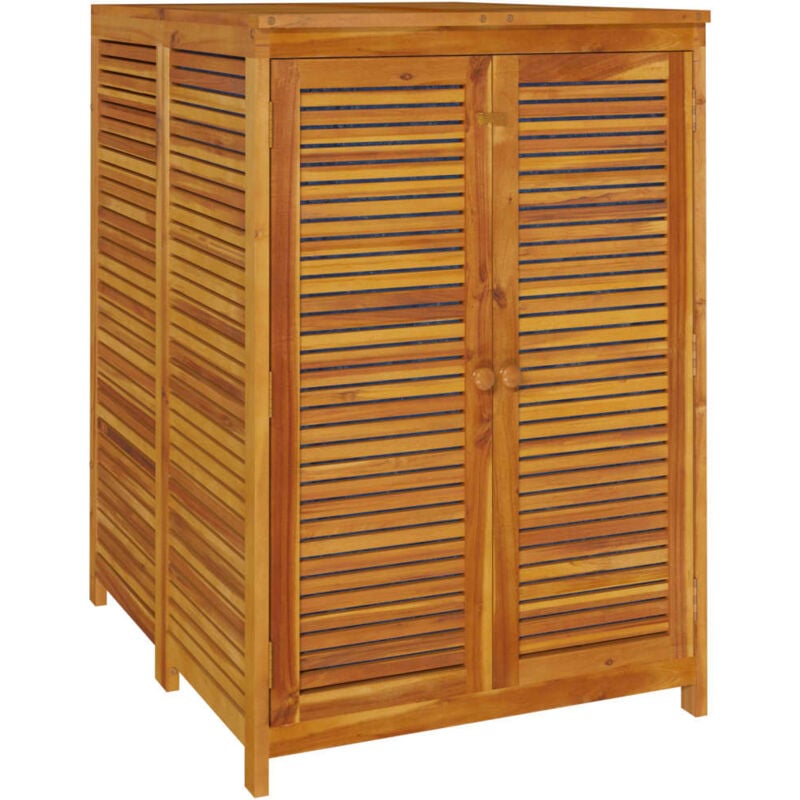 Helloshop26 - Coffre boîte meuble de jardin rangement 70 x 87 x 104 cm bois massif d'acacia