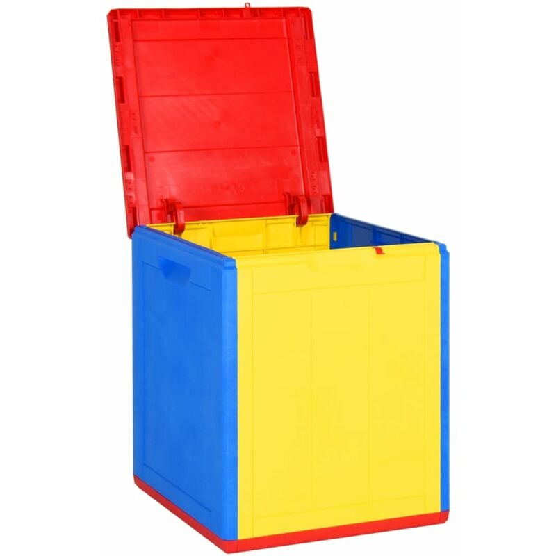 Helloshop26 - Coffre boîte meuble de jardin rangement colorée pp rotin 90 litres - Or