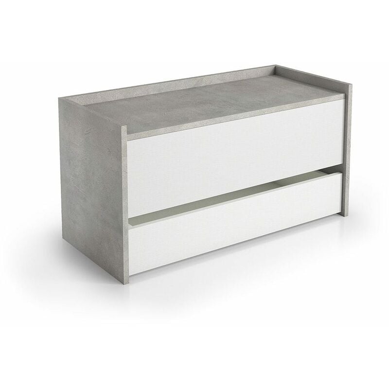 Coffre à Conteneurs En Béton Avec 1 Tiroir Blanc