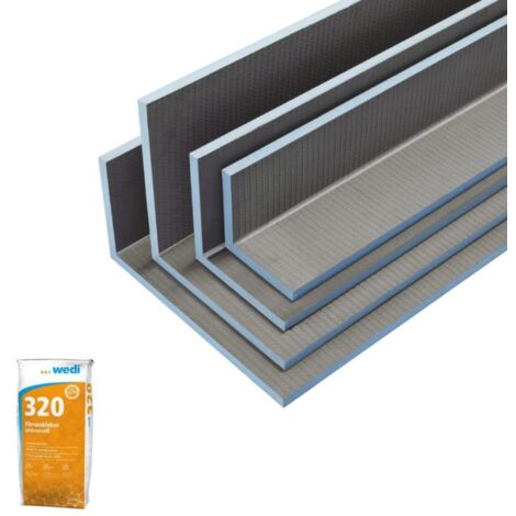 Coffre d habillage WEDI Mensolo L + colle 320, avec colle 320, 250 x 15 x 15