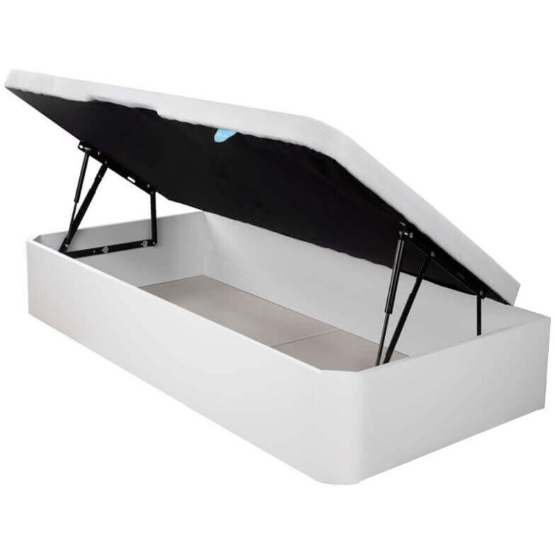 Coffre de canapé pliant latéral Relax Blanc - 90x190cm