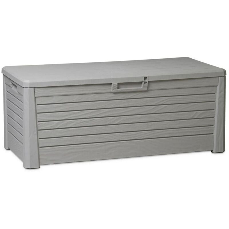 Toolmax - Coffre de Jardin Résine 550 Litres gris Effet bois florida 147 x 72 x 60 cm Haute résistance uv toomax