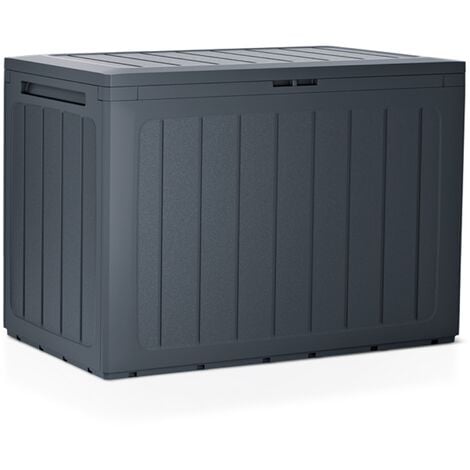 ZANVIC Coffre de jardin en plastique Prosperplast Boardebox de 190 litres, couleur anthracite 78 x 43,3 x 55 cm