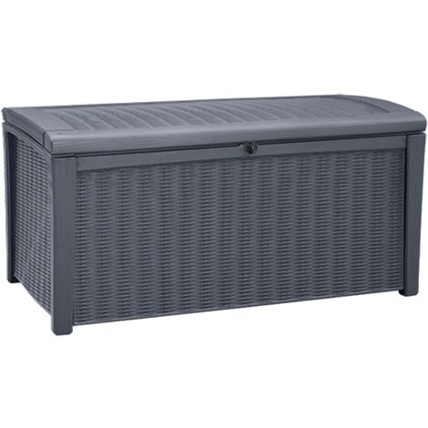 Coffre De Jardin Keter Borneo Gris Anthracite 416L 129,5x70x62,5cm - Anthracite