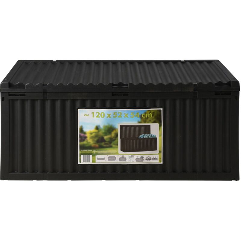 Coffre de jardin Well Home 295 litres, design graphite et aluminium