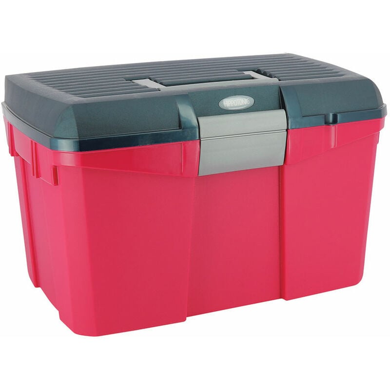 Coffre de pansage framboise/marine